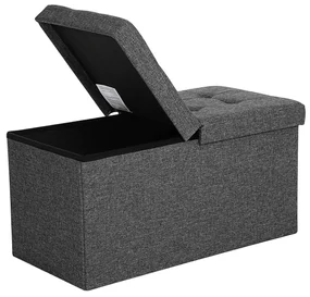 Stołek z uchylną pokrywą OTTOMAN 76x38 cm, ciemnoszary