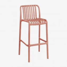 Krzesło Barowe Wendell Stackable Polypropylene Terracota & ↑75 Cm - Sklum