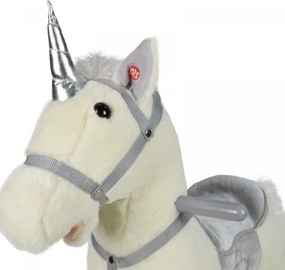 Infantastic Jednorożec na biegunach - srebrny 84 x 31 x 76 c