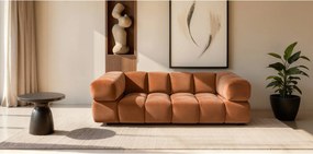 Sofa trzyosobowa, tkanina welurowa Bluvel, Cynamonowy, Averro