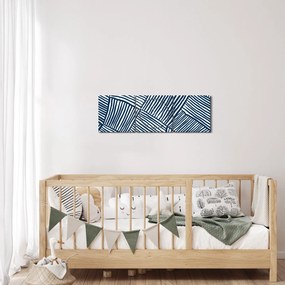 Obraz - linia 3D (z zegarem) (90x30 cm)