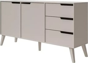 Komoda Clover – nowoczesna komoda z 2 szafkami i 3 szufladami w dekorze orzecha lub kaszmiru