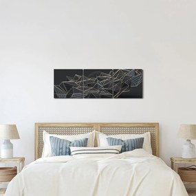 Obraz abstrakcji (z zegarem) (90x30 cm)