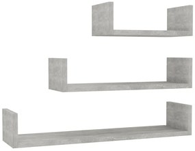 Zestaw półek ściennych w kolorze betonu B7-W02