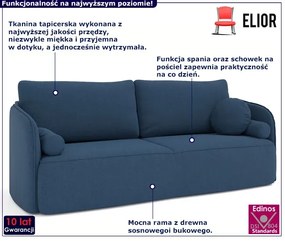 Zielona welurowa sofa z funkcją spania W6-Z15