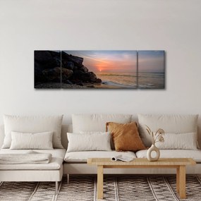 Obraz zachodu słońca na plaży (170x50 cm)