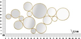 Kompozycja luster w złotej ramie, 100 x 51,5 cm