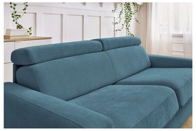 Niebieska rozkładana sofa 215 cm Monaco – Bobochic Paris