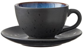 Czarne kamionkowe filiżanki zestaw 4 szt. 240 ml Black/Mix – Bitz