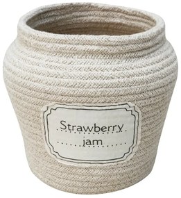 Kremowy tekstylny dziecięcy kosz na zabawki ø 20x23 cm Jam Jar – Lorena Canals