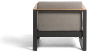 Szary metalowy fotel ogrodowy Landsape Teak – Diphano