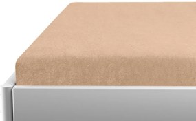 PrzytulneMieszkanie.pl Prześcieradło frotte do łóżeczka morelowa 60x120 cm