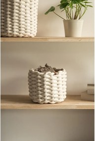 Tekstylny koszyk ø 21x17 cm Peach Skin Round S – Bigso