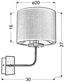 Kremowy kinkiet ścienny - D226-Maveso