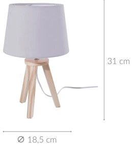 Lampa nocna z trójnogu, 31 cm