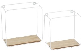 Biało-naturalne półki zestaw 2 szt. 21 cm – Casa Selección