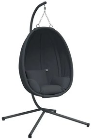 Antracytowy fotel wiszący kokon - Syntia 3X