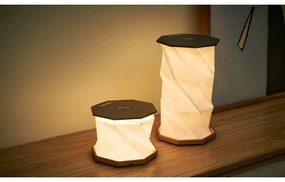 Czarna lampa stołowa LED (wysokość 18 cm) Twist Hexagon – Gingko