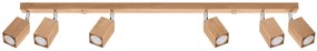 Drewniany plafon z 6 reflektorami - S483-Dalima