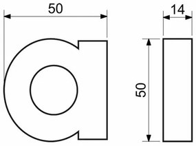 Aluminiowa litera b, 3D, powłoka strukturalna