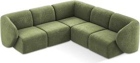 Zielony narożnik z tkaniny szenilowej Lani – Makamii