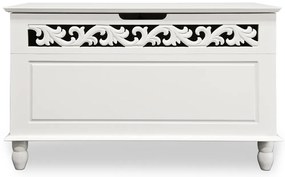 Casaria Skrzynia drewniana JERSEY, 80x40x48cm, biała