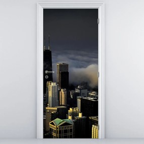 Fototapeta na drzwi - Miasto w chmurach (95x205cm)