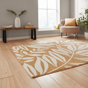 Dywan w kolorze ochry 120x170 cm Sorral Leaves – Catherine Lansfield