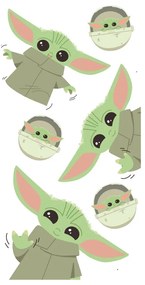 Bawełniany ręcznik dziecięcy 70x140 cm Star Wars Baby Yoda – Jerry Fabrics