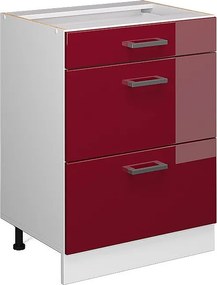 Szafka dolna do kuchni czerwony połysk 60x46x81.6 r-line