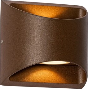 Nowoczesna lampa ścienna zewnętrzna brązowa rdzawe w tym LED 2-światła IP54 - Mal