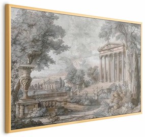 Plakat Świątynia na wzgórzu 30x21 cm z ramą złotą bez marginesu ARTGEIST B