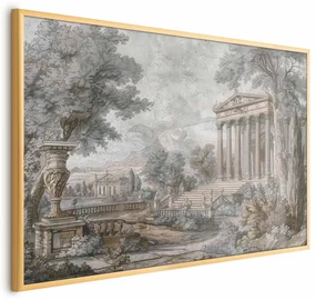Plakat Świątynia na wzgórzu 30x21 cm z ramą złotą bez marginesu ARTGEIST B