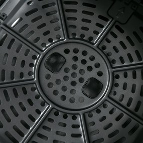 Frytkownica Powietrzna HOMCOM 65L 1700W Czarna Zdrowe Gotowanie Kosz z Powłoką Nieprzywierającą Duża Pojemność | Aosom PL