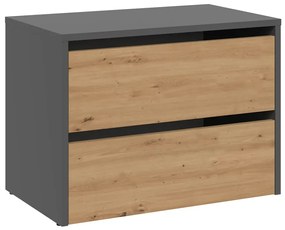 Szafka Na Buty Modułowa Antracyt + Dąb 5 Rozmiarów A7-F81