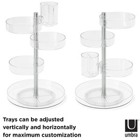 Plastikowy obrotowy organizer łazienkowy na kosmetyki Pirouette – Umbra