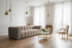 Sofa Baloo, 4-osobowa, do salonu, tkanina Tiffany, taupe