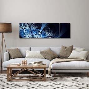 Obraz ciemnoniebieskiego kwiatu (170x50 cm)