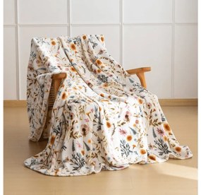 Mikropluszowy koc HERBALIS, kremowy Rozmiar: 150 x 200 cm