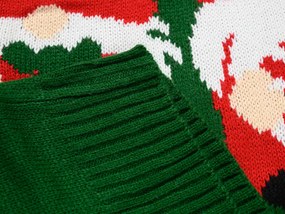 Świąteczny sweter damski GNOME ciemnozielony - różne rozmiary Wielkość: XL
