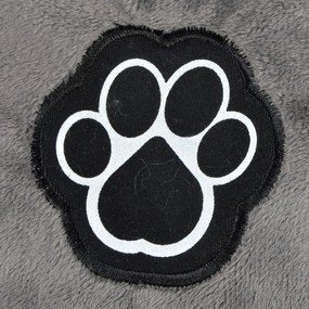 Szare zamszowe legowisko dla psów ø 50 cm Flakes – Love Story