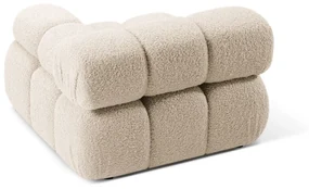 Beżowy moduł sofy z materiału bouclé (prawostronny) Bellis – Micadoni Home