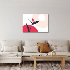 Obraz - Różowa abstrakcja kwiatowa N⁰1 (70x50 cm)