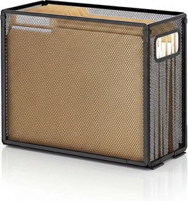 Organizer na biurko wąski koszyk pionowy metalowy