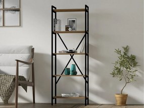 Półka na książki Kinder Walnut Czarna