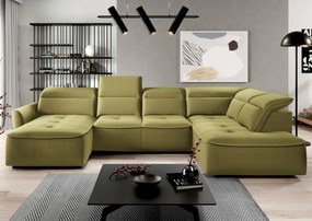 Narożnik MURILLO XL z elektryczną regulacją siedziska Prawostronny w tkaninie VOUGE 10 WERSAL