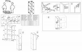 Kuchenna szafka modułowa wisząca otwarta BELLA G-25/72 dąb craft