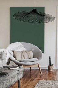 Lampa z szerokim kapeluszem nowoczesna czarna W1-P75