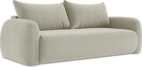 Kanapa 3-osobowa z funkcją spania - z tkaniny strukturalnej - jasny beż - HALE