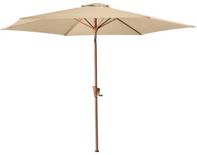 Beżowy parasol ogrodowy ø 300 cm Wood – Rojaplast